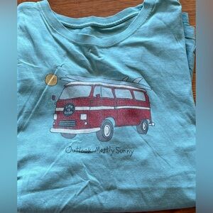 Life is Good “Outlook Mostly Sunny” Men’s Crusher SS Tshirt, Green, EUC